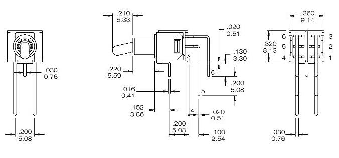 紅色雙排彎腳鈕子開關(guān)TS4-202C4