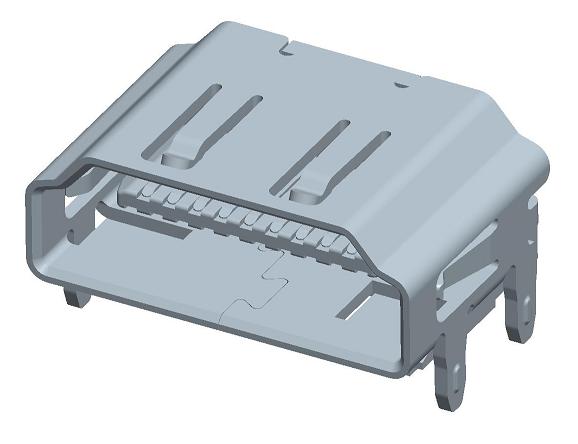 HDMI A TYPE SMT，HDMI插口19P 無耳無柱/19腳HDMI插孔 HDMI-A-5主圖