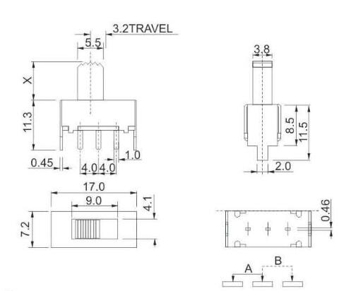 1p1t撥動(dòng)開(kāi)關(guān)圖紙