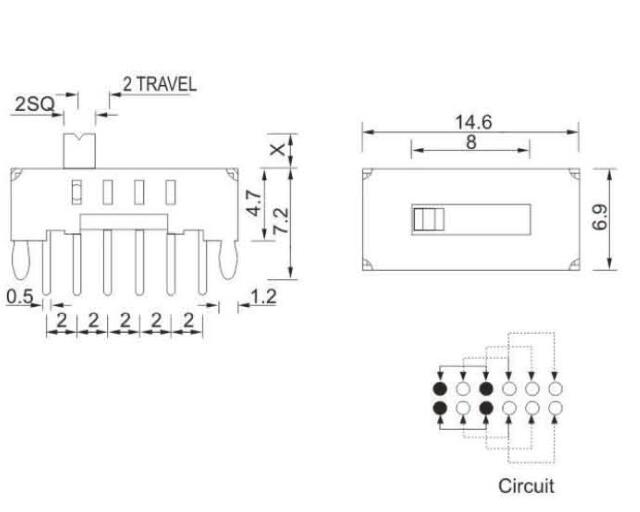 2P4T撥動(dòng)開(kāi)關(guān)規(guī)格書(shū) 2P4T撥動(dòng)開(kāi)關(guān)規(guī)格書(shū)