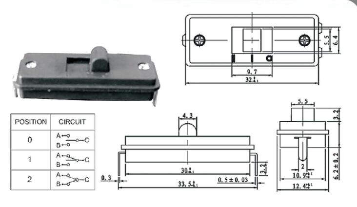 三檔推動開關(guān)圖紙 三檔推動開關(guān)圖紙