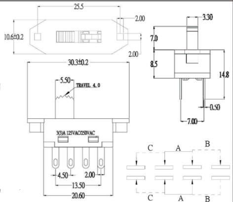 大電流撥動開關圖紙