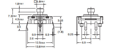 輕觸開(kāi)關(guān)尺寸圖 輕觸開(kāi)關(guān)尺寸圖