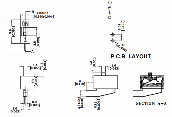 DA-01側(cè)插撥碼開(kāi)關(guān)尺寸圖
